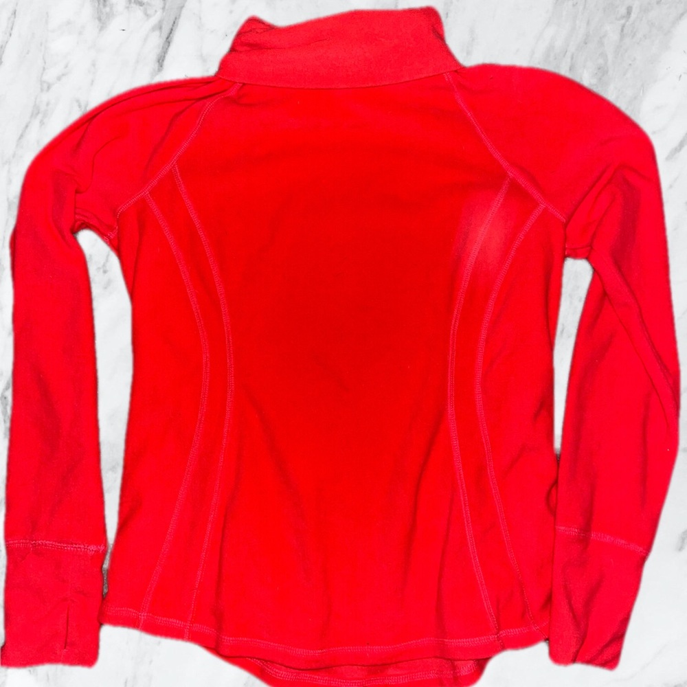 TekGear Women’s large turtleneck fleece long sleeve athletic jacket neon coral